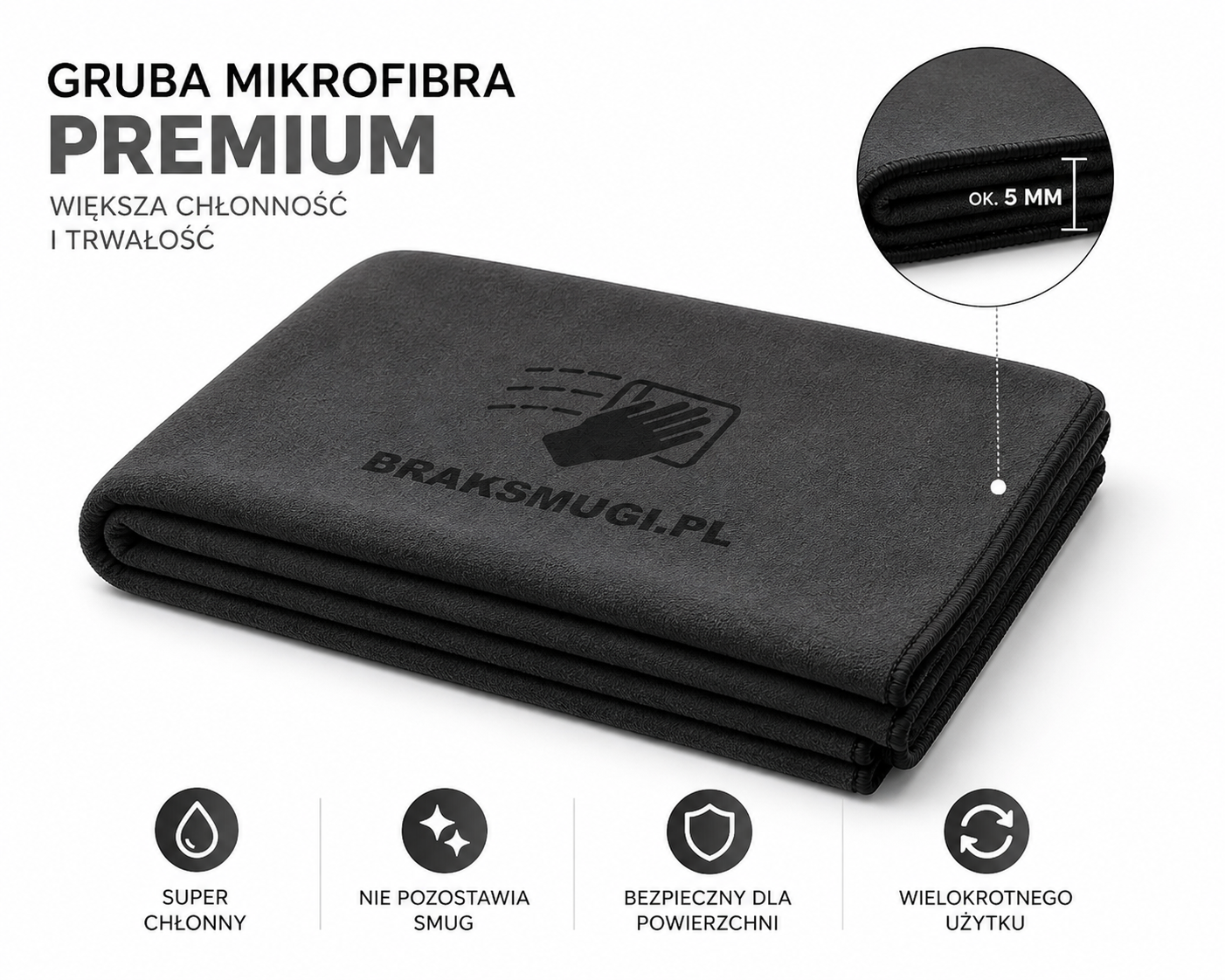 Ręcznik BrakSmugi XL do domu - obrazek 3